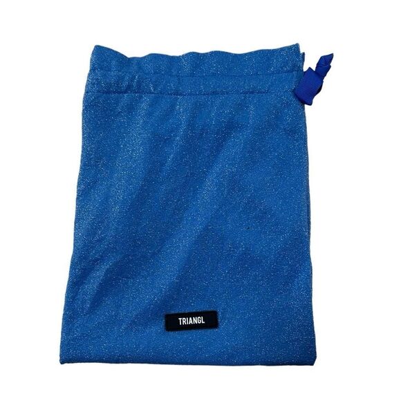 TRIANGL Swimwear Riverside Blue Glitter Drawstring Dust Bag - Picture 3 of 4